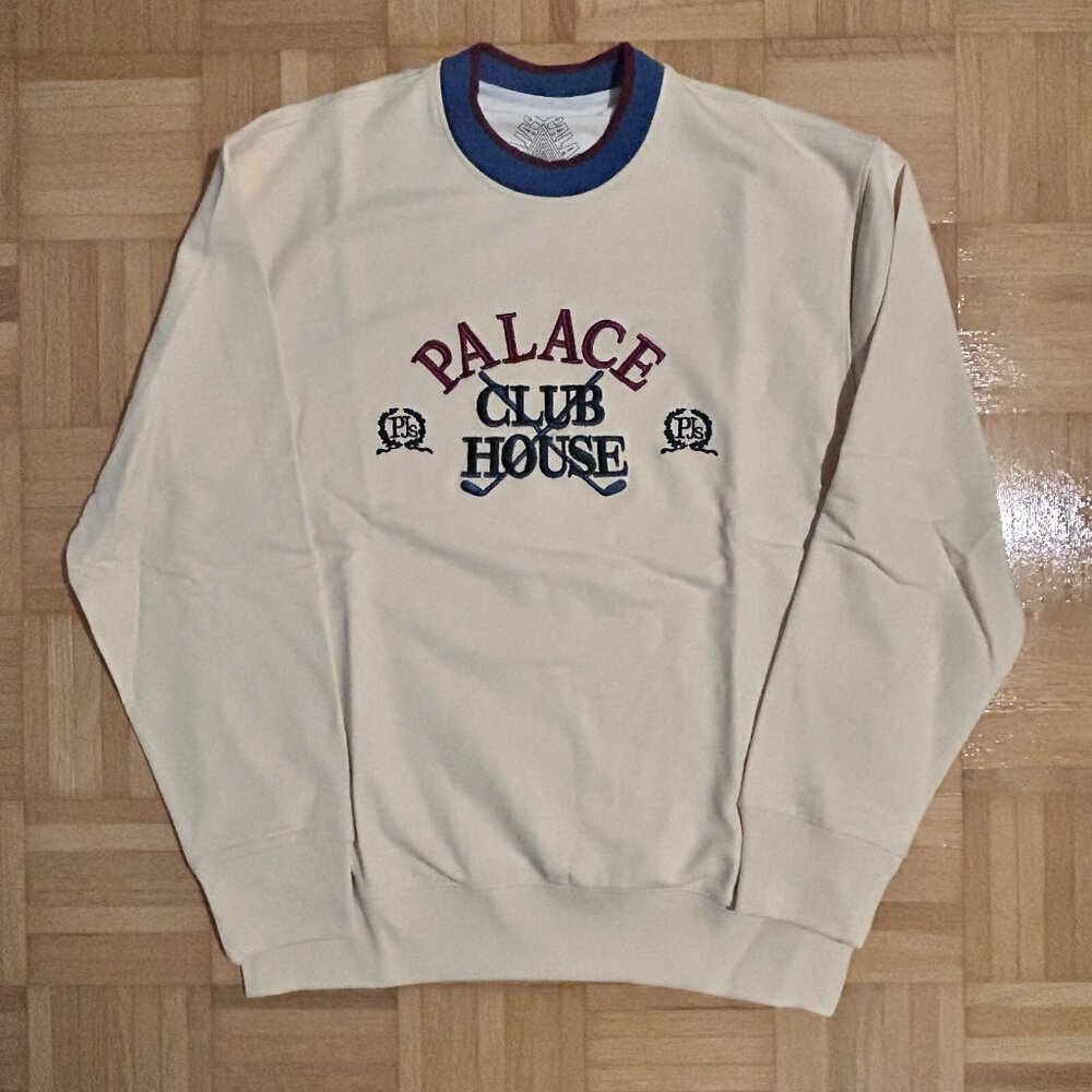 Palace Clubhouse Crew Cream XL FW17